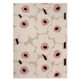 Marimekko Unikko Wol Vloerkleed beige pink, handtufted