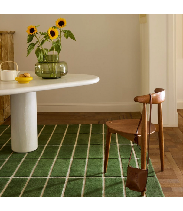 Marimekko Marimekko Tiiliskivi Wol Vloerkleed green, handtufted