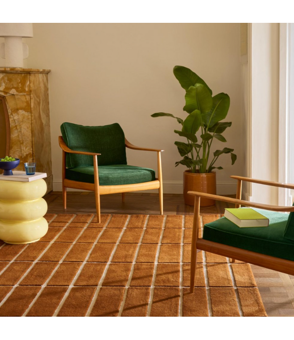 Marimekko Marimekko Tiiliskivi Wol Vloerkleed brown, handtufted