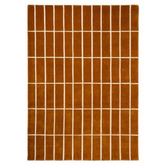 Marimekko Tiiliskivi Wol Vloerkleed brown, handtufted