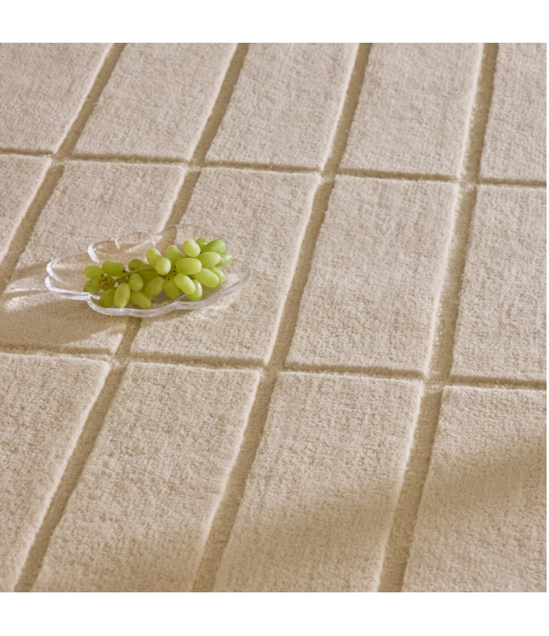 Marimekko Marimekko Tiiliskivi Wool Rug natural white, handtufted