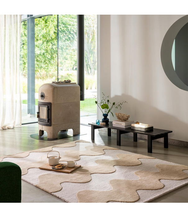 Marimekko  Lokki Wool Rug black, handtufted