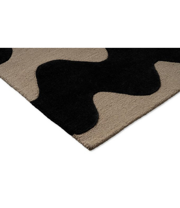 Marimekko Lokki Wol Vloerkleed black handtufted