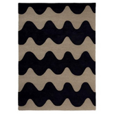 Lokki Wol Vloerkleed black handtufted