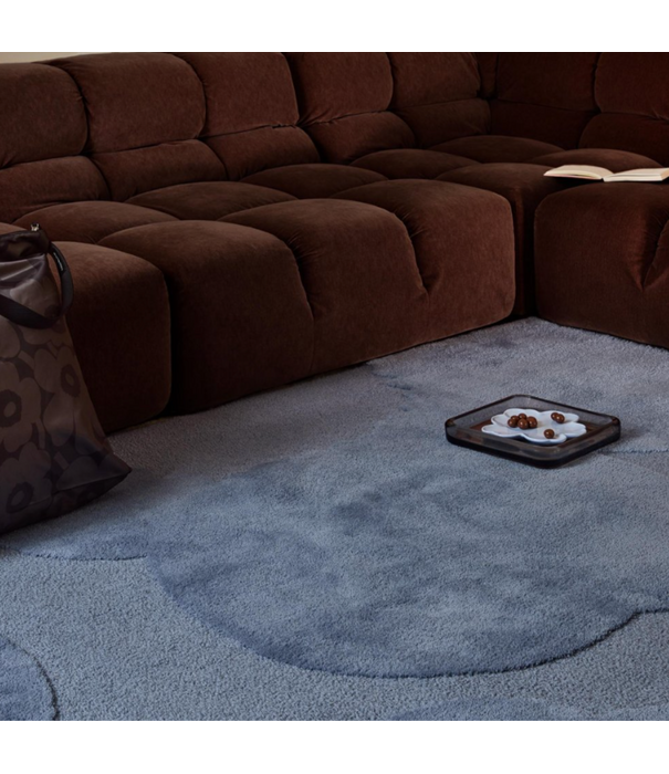 Marimekko Marimekko Iso Unikko Wol Vloerkleed dusty blue, tufted