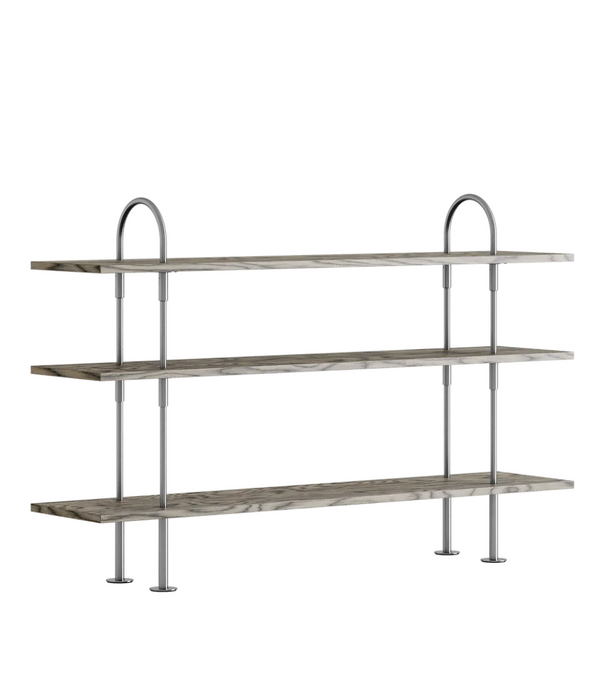 Gubi  Gubi Keen 160 Shelving Unit RVS, essen fineer planken