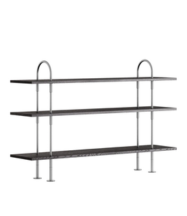Gubi Keen 160 Shelving Unit stainless steel, 3 shelves