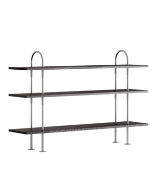 Gubi Keen 160 Shelving Unit stainless steel, 3 shelves