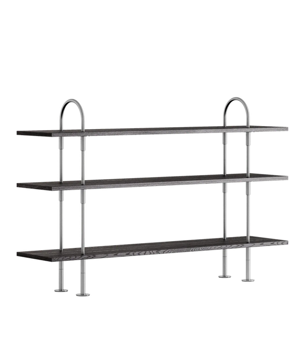 Gubi  Gubi Keen 160 Shelving Unit RVS, essen fineer planken