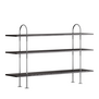 Gubi Keen 160 Shelving Unit RVS, essen fineer planken