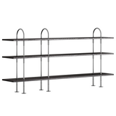 Gubi Keen 208 Shelving Unit RVS, donker essen 3 legplanken