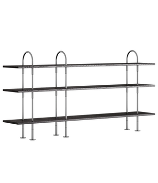 Gubi Keen 208 Shelving Unit RVS, 3 legplanken