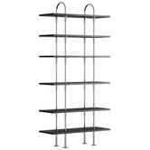 Gubi Keen 96 Shelving Unit stainless steel,  6 shelves