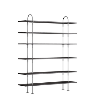 Gubi Keen 160 Shelving Unit stainless steel, 6 shelves