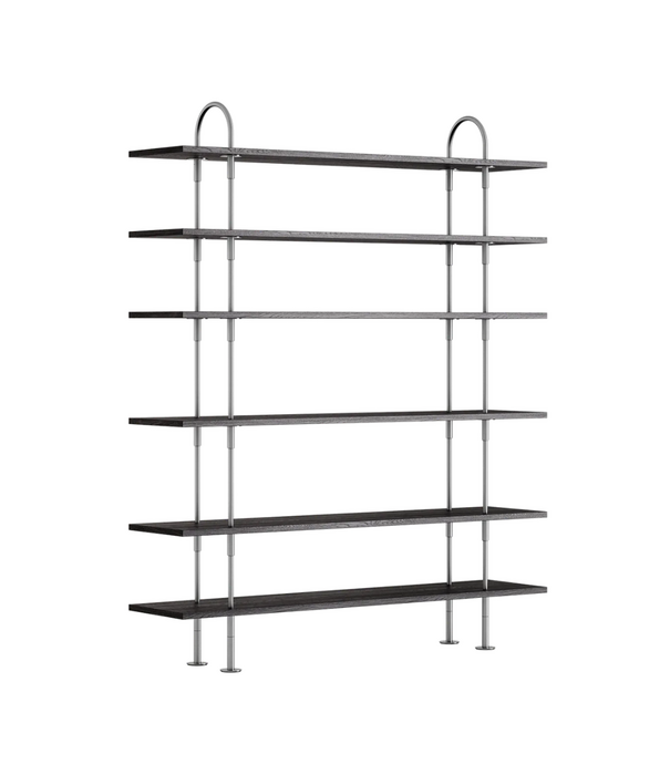 Gubi  Gubi Keen 160 Shelving Unit RVS, 6 legplanken