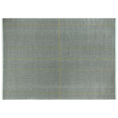 Seam hand-woven wool rug - Blue Tones