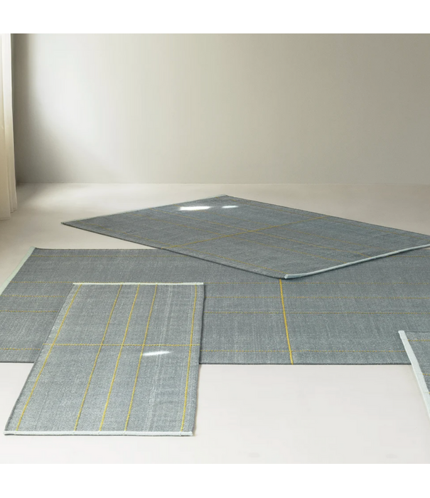 Normann Copenhagen  Normann Copenhagen Seam hand-woven wool rug - Blue Tones