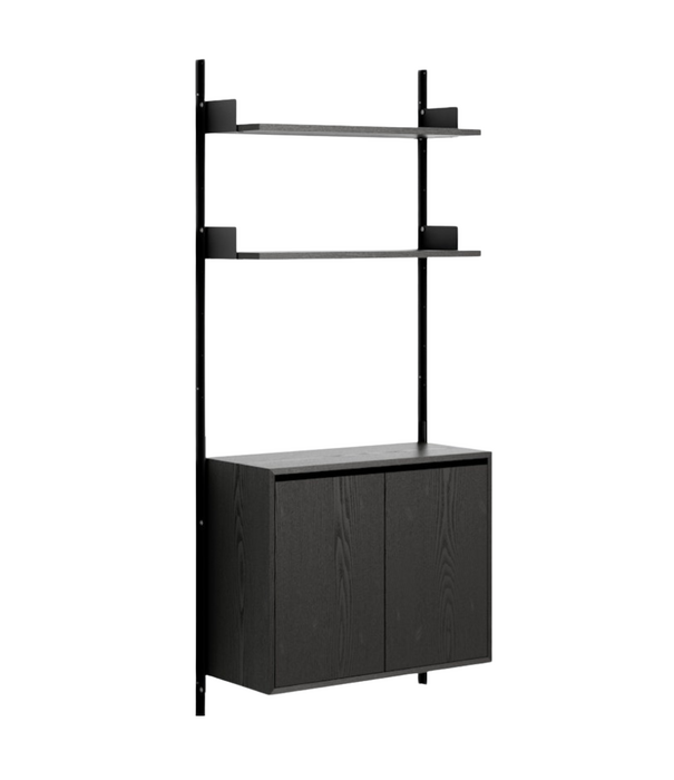 New Works  New Works Shelf Collection, Wall Shelf 1900  Cabinet Tall with doors