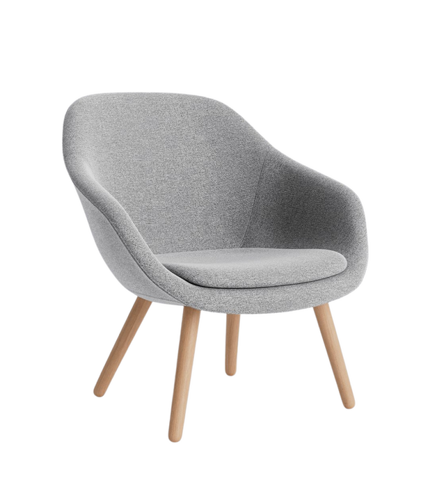 Hay  Hay AAL 82 Lounge stoel gestoffeerd, ronde houten poten