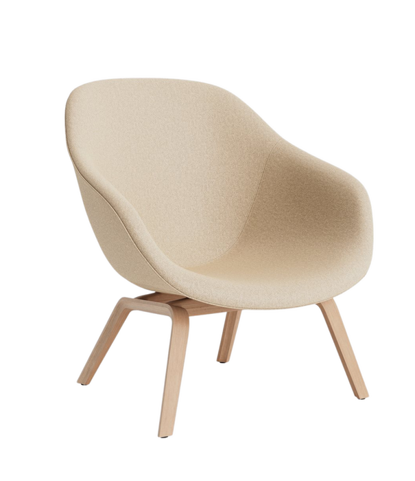 Hay  Hay AAL 83 lounge chair upholstered, tapered wood base