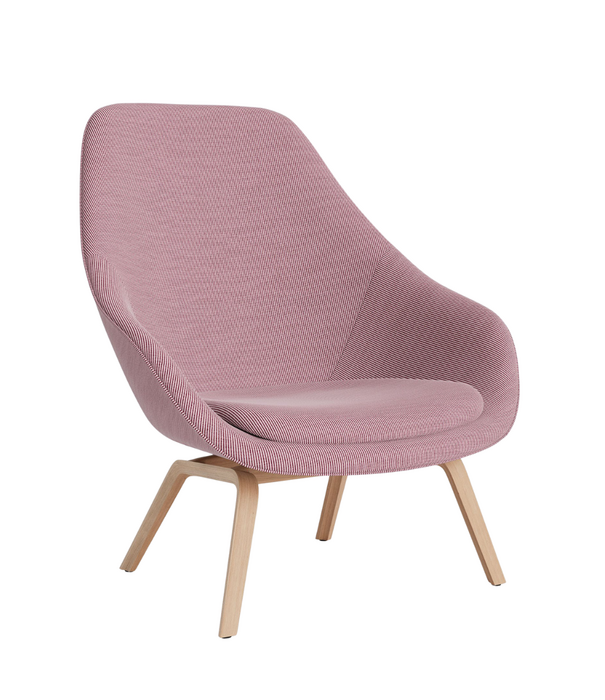 Hay  Hay AAL 93 Lounge Stoel hoge rug, tapered houten poten