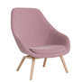 Hay AAL 93 Lounge Chair high back, tapered wood base