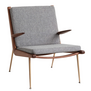 &Tradition Boomerang HM2 lounge chair walnut, fabric Hallingdal