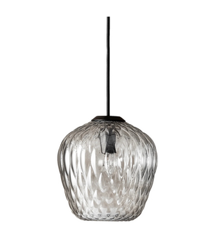 Blown SW pendant silver lustre Ø23
