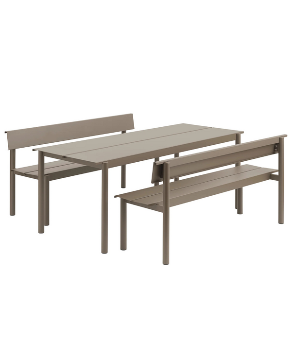 Muuto Linear Steel Bench with back 170 cm