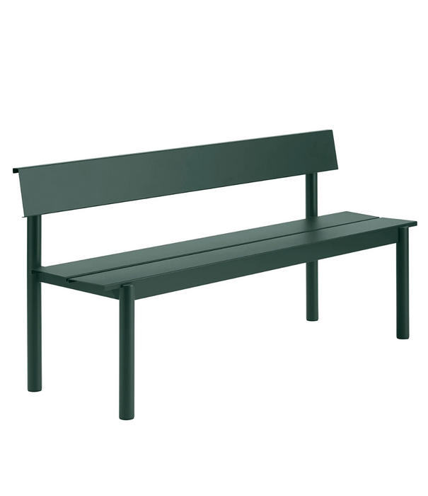 Muuto Linear Steel Bench with back 170 cm