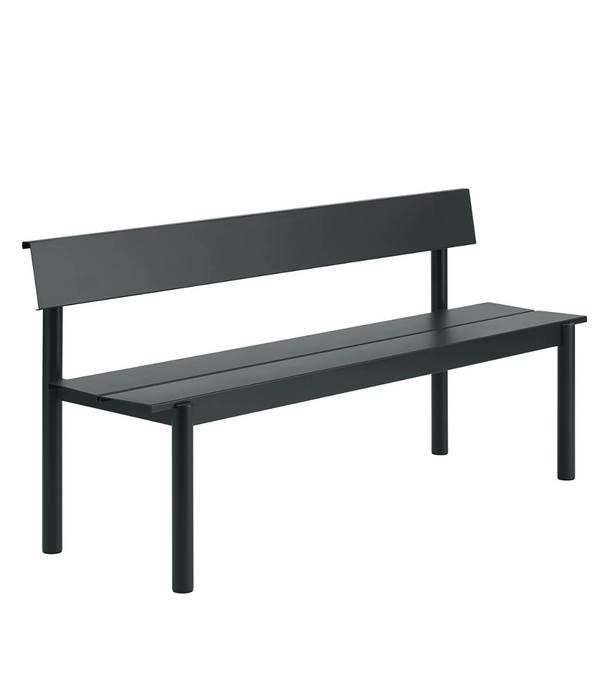 Muuto Muuto Linear Steel Bench with back 110 cm