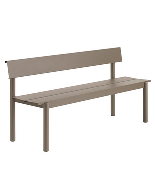 Linear Steel Bank met Rug 110cm