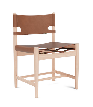 The Spanish Dining Chair leather, oak wood base