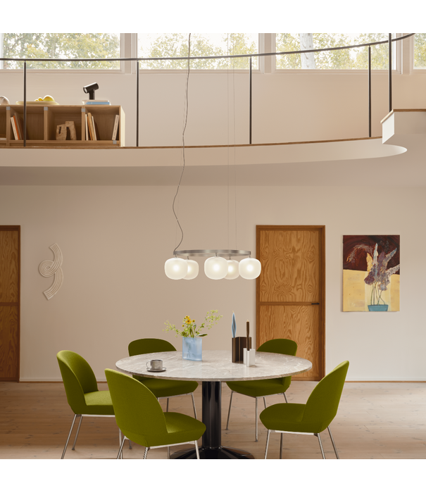 Muuto Muuto Rime Chandelier, gezandstraald glas