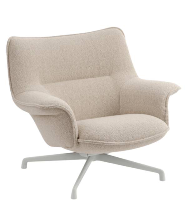 Muuto Muuto Doze Low Back Lounge Stoel, swivel onderstel