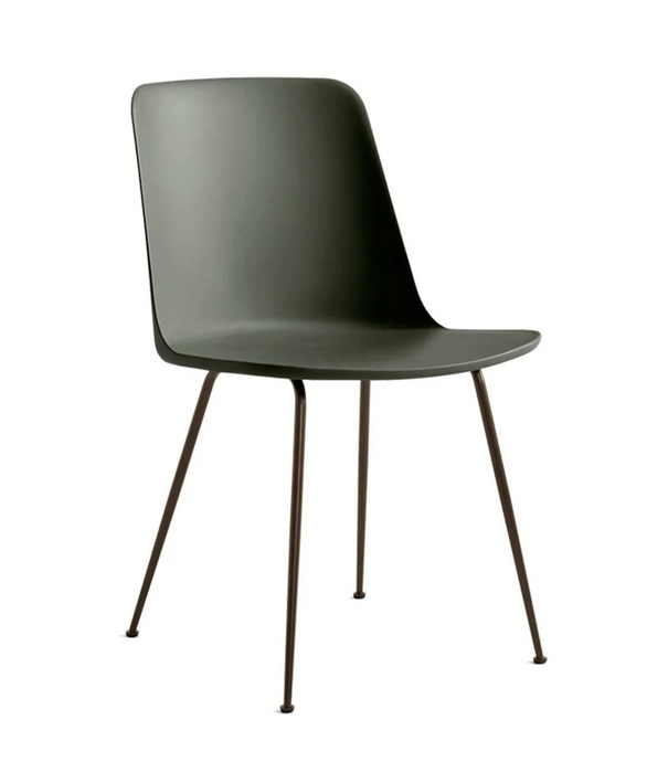 &Tradition Rely HW6 Dining Chair, bronzed steel legs