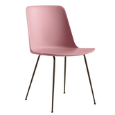 Rely HW6 Dining Chair, bronzed steel legs