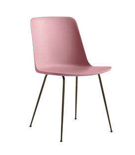 Rely HW6 Dining Chair, bronzed steel legs