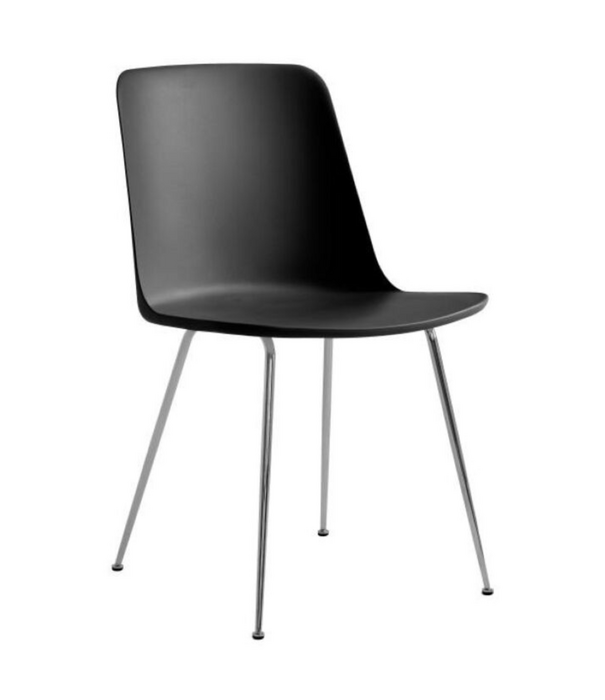 &Tradition Rely HW6 Dining Chair, chrome steel legs