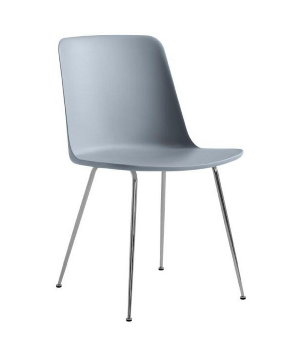 &Tradition Rely HW6 Dining Chair, chrome steel legs