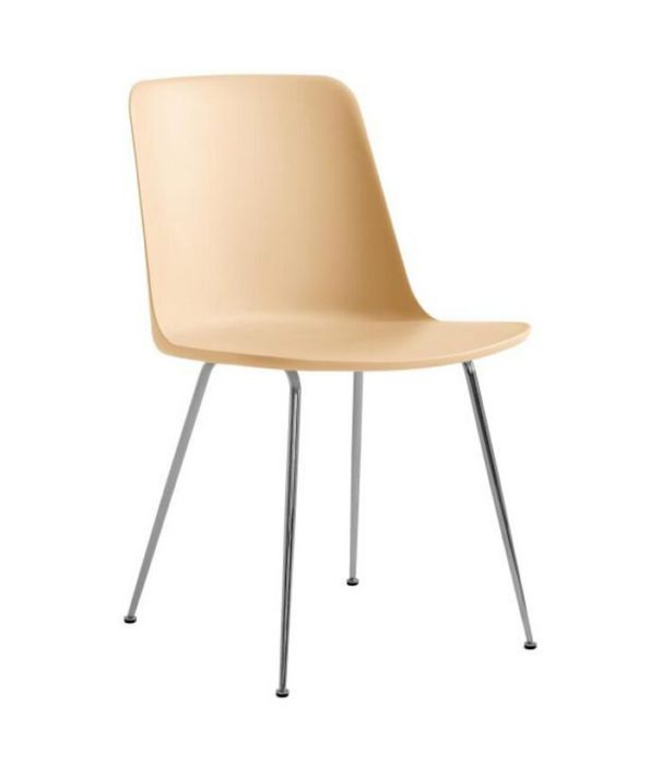 &Tradition Rely HW6 Dining Chair, chrome steel legs