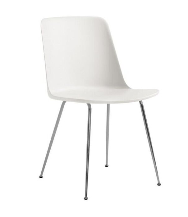 &Tradition Rely HW6 Dining Chair, chrome steel legs