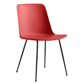 Rely HW6 Dining Chair, black steel legs