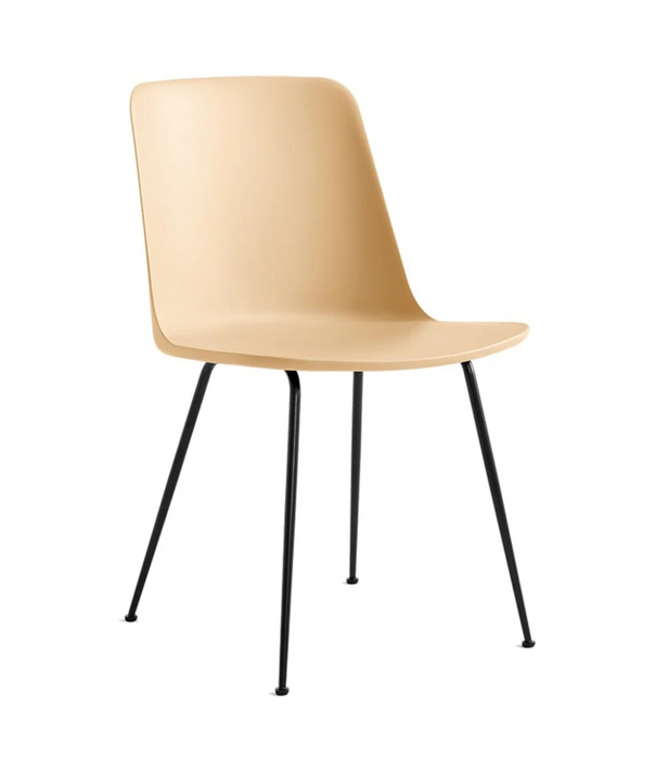 &Tradition &Tradition Rely HW6 Eetkamerstoel, zwart stalen poten