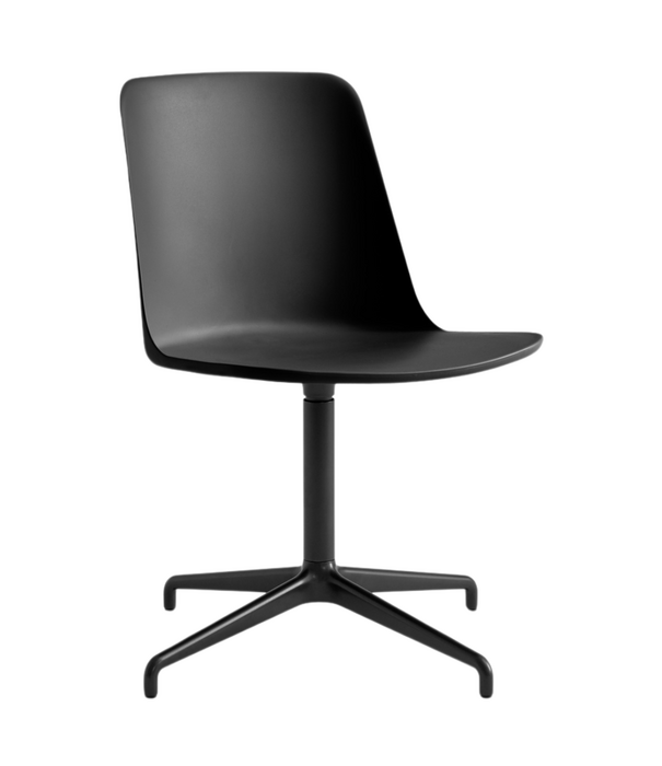 &Tradition Rely HW11 Dining Chair plastic, bronzed swivel base