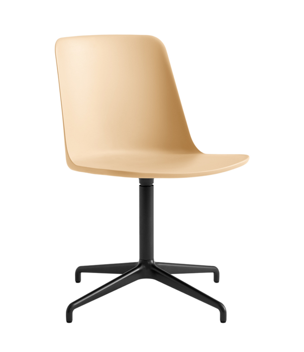 &Tradition Rely HW11 Eetkamerstoel plastic, bronzed swivel voet