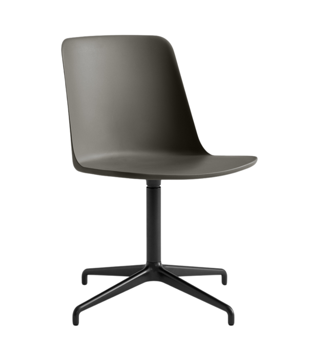 &Tradition Rely HW11 Dining Chair plastic, bronzed swivel base