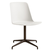 Rely HW11 Eetkamerstoel plastic, bronzed swivel voet