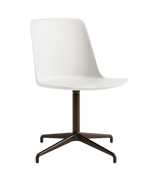 Rely HW11 Eetkamerstoel plastic, bronzed swivel voet