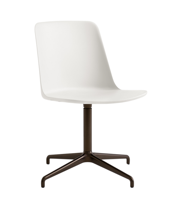 &Tradition Rely HW11 Dining Chair plastic, bronzed swivel base